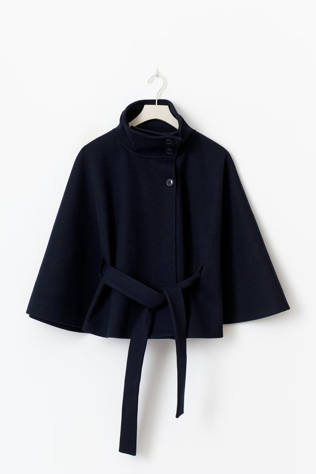 JANT belted poncho cape product photo in navy