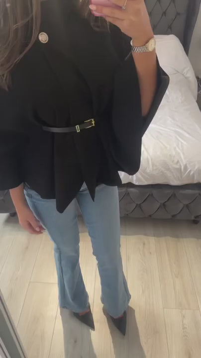 JANT Women's Belted Cape Jacket